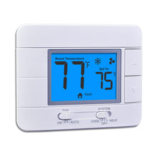 Load image into Gallery viewer, Upgraded Digital Non-Programmable Thermostat for Home 1 Heat/1 Cool Single Stage System, with Temperature & Humidity Monitor and Large Blue LCD Display