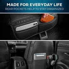 Load image into Gallery viewer, MotorBox Prestige Faux Leather Seat Covers, Semi-Custom Fit Car Seat Covers Full Set, Automotive Interior Cover for Car Truck Van SUV, PU Leather Car Seat Covers for Superior Feel & Durability - Beige