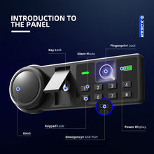 Load image into Gallery viewer, XDeer CS25 Biometric Safe Lock Box - 0.78 Cubic Feet Quick-Access Security Safe with Upgraded Fingerprint Scanner for Home, Office, and Kid