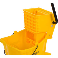Load image into Gallery viewer, Carlisle FoodService Products Mop Bucket with Side-Press Wringer for Floor Cleaning, Restaurants, Offices, And Janitorial Use, Polyproylene, 26 Quarts, Yellow