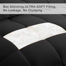 Load image into Gallery viewer, COHOME 2200 Series King Size Down Alternative Comforter Quilted Duvet Insert with Corner Tabs - All Season Reversible Luxury Hotel Bedding Comforter - Winter Warm - Reversible - Black