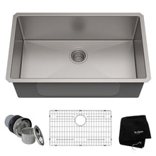 Load image into Gallery viewer, KRAUS Standart Pro 30 -inch Undermount Single Bowl 16 Gauge Stainless Steel Kitchen Sink, KHU100-30
