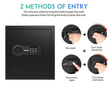 Load image into Gallery viewer, RPNB Deluxe Safe and Lock Box,Money Box,Digital Keypad Safe Box,Steel Alloy Drop Safe, Keypad Lock,Perfect for Home Office Hotel Business Jewelry Cash Use Storage,1.2 Cubic Feet