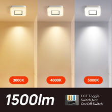 Load image into Gallery viewer, OREiN Bathroom Exhaust Fan with Light, 110 CFM 2.0 Sones, 27W Bathroom Fan with Light for Home, 1500lm LED Light 3000K/4000K/5000K Selectable & Nightlight, FCC/ETL Listed, Bathroom Fan Light Combo