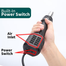 Load image into Gallery viewer, YIHUA 8858 IV Multi-Purpose Heat Gun for Crafting, Electronics Soldering, DIY, Shrink Tubing and Wrap, Torch Marker and Paste, Epoxy Resin with Temperature and Air Volume Control Function, 3 Nozzles