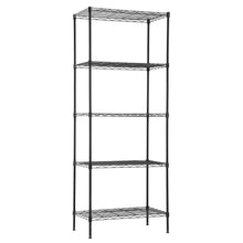 Load image into Gallery viewer, PayLessHere 14" D×24" W×60" H Wire Shelving Unit Metal Commercial Shelf with 5 Tier Layer Rack Strong Steel for Restaurant Garage Pantry Kitchen Garage,Black