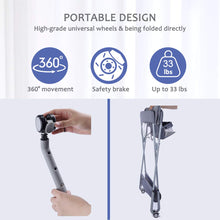 Load image into Gallery viewer, EGREE Baby Portable Folding Diaper Changing Station with Wheels, Adjustable Height Mobile Nursery Organizer with Safety Belt & Large Storage Racks, Newborns & Infant, Gray 1 Count (Pack of 1)