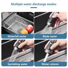 Load image into Gallery viewer, Black Waterfall Kitchen Sink, Drop in Single Bowl Stainless Steel Bar Sink with Cup Washer Sinks, Topmount Workstation Kitchen Sink with Accessories (Size : 31.5 x 17.7in)