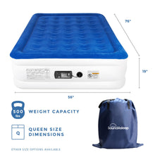 Load image into Gallery viewer, SoundAsleep Dream Series Luxury Air Mattress with ComfortCoil Technology & Built-in High Capacity Pump for Home & Camping- Double Height, Adjustable, Inflatable Blow Up, Portable - Full Size