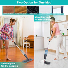 Load image into Gallery viewer, Spray Mop for Floor Cleaning with 3pcs Washable Pads - Wet Dry Microfiber Mop with 800 ml Refillable Bottle for Kitchen Wood Floor Hardwood Laminate Ceramic Tiles Floor Dust Cleaning