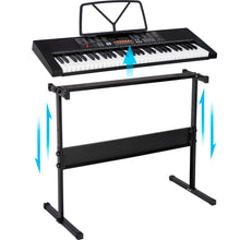 Load image into Gallery viewer, ZENY 61-Key Portable Electric Keyboard Piano with Built In Speakers, LED Screen, Headphones, Microphone, Piano Stand, Music Sheet Stand and Stool