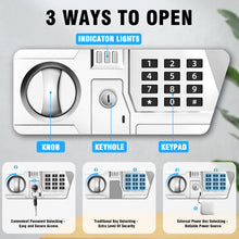 Load image into Gallery viewer, TOTOY Small Safe Box 1.5 Cu Ft Home Safe with LED Sensor Light, Safe for Home Documents with Keys and Digital Keypad, Hidden Key Lock Box for Cash Jewelry Valuables