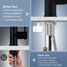 Load image into Gallery viewer, GIMILI Black Kitchen Faucet with Pull Down Sprayer Commercial Single Handle Lever Spring Kitchen Sink Faucet