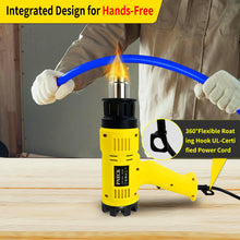 Load image into Gallery viewer, PNECK 2000W Heavy Duty Heat Gun Kit, Variable Temperature 140°F-1202°F, 4 Nozzles, Yellow,P-305
