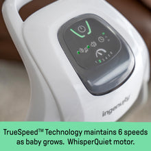 Load image into Gallery viewer, Ingenuity SimpleComfort Lightweight Compact 6-Speed Multi-Direction Baby Swing, Vibrations & Nature Sounds, 0-9 Months 6-20 lbs (Pink Cassidy)