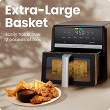 Load image into Gallery viewer, Chefman Air Fryer 9 Qt | TurboFry 7-in-1 High-Powered 450°F Cooking for Crispier and Even Results | XL Basket with Viewing Window | Air Fry, Bake, Broil, Reheat, Dehydrate, Defrost, Keep Warm
