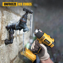 Load image into Gallery viewer, Cordless Heat Gun for Dewalt 20v Battery, LIVOWALNY 350W Fast Heating Soldering Hot Air Gun 122℉-1022℉ Variable Temperature Control with 5 Nozzles for DIY Crafts, Shrink Tubing (No Battery)