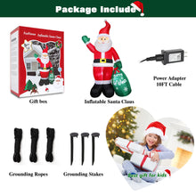 Load image into Gallery viewer, 8 FT Christmas Inflatable Santa Claus Outdoor Decoration for Yard, Blow up Santa Decor with Big Gift Bag, Built-in LED Lights for Garden Patio Lawn Home Indoor Winter Holiday Party, IP44 Weatherproof