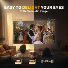 Load image into Gallery viewer, Aurzen EAZZE D1 Smart Projector with WiFi and Bluetooth, Netflix-Officially-Licensed, Auto Focus & Keystone, DoIby Audio, Zoom, Native 1080P Movie, Portable Outdoor Mini Projector, White