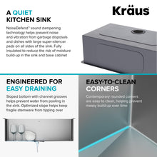 Load image into Gallery viewer, KRAUS Standart Pro 30 -inch Undermount Single Bowl 16 Gauge Stainless Steel Kitchen Sink, KHU100-30