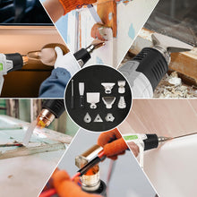 Load image into Gallery viewer, Huepar Tools Heat Gun 10 Accessories Hot Air Gun with LCD Digital Display, 122℉-1112℉(50℃-600℃) Temperature & Air Flow Adjustable, 12.5A, Overload Protection for Crafts, Shrinking PVC, Stripping Paint