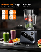 Load image into Gallery viewer, Blenders for Kitchen, 2000W Professional Blender, 68oz Large Capacity with 27oz To-Go cup, Smoothies Blender with 35000RPM to Make Soups, Jams, Fruit, Dishwasher Safe, BPA-Free, Valentine's Day Gift