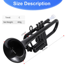 Load image into Gallery viewer, PAMPET Professional Plastic Trumpet C trumpet (Black)