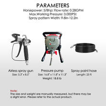 Load image into Gallery viewer, Himalaya High Pressure Airless Paint Sprayer - 3000PSI, 5/8HP, 650W Power Painter, Ideal for Home Interior, Exterior, Commercial Use, and DIY Handyman-Professional Contractor Grade Spray Paint Machine