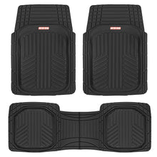 Load image into Gallery viewer, Motor Trend FlexToughXL Floor Mats for Cars Full Set, All-Weather Rubber Automotive Floor Mats, Waterproof Heavy Duty Car Mats, Flexible Floor Liners for Car Truck Van SUV, Car Floor Mats (Black)