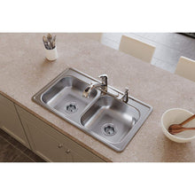 Load image into Gallery viewer, Elkay D233194 Dayton Equal Double Bowl Drop-in Stainless Steel Sink 33 x 19 x 6.5