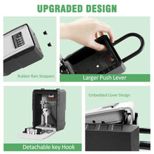 Load image into Gallery viewer, Key Lock Box, UPXON Extra Large Key Storage Box with Resettable Code, 4 Digit Combination Lock Box for Car Keys, House Keys, Weatherproof Wall Mount Key Box for Home, Hotels, Airbnb, Schools 1 Pack