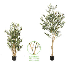 Load image into Gallery viewer, Realead 6ft Faux Olive Tree, Tall Olive Tree Plants, Fake Potted Olive Silk Tree, Artificial Olive Trees for Modern Home Office Living Room Floor Decor Indoor