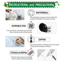 Load image into Gallery viewer, 2 * 5FT Christmas Inflatables Cornhole, Santa Claus and Reindeer Play Cornhole Blow up Giant Yard Decoration, Outdoor Built-in LED Lights Party Lawn Holiday Winter Decor Outside