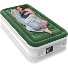 Load image into Gallery viewer, Zearna Air Mattress with Built in Pump - Upgraded Twin Blow Up Mattress, 2 Mins Quick Self Inflatable with Double Air Chamber,18"/550lbs Max, Strong Support, for Camping,Home,Guests,Portable Travel