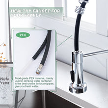 Load image into Gallery viewer, WEWE Chrome Kitchen Faucet, Faucet for Kitchen Sink with Pull Down Sprayer Kitchen Faucet with Deck Plate Stainless Steel Single Handle Spring for Farmhouse Utility Bar Laundry Sinks