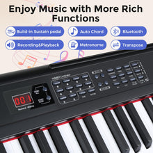 Load image into Gallery viewer, Fesley Piano Keyboard 88 Keys: Bluetooth Full-Size Digital Piano Keyboard, 900 Tones Portable Electric Keyboard Piano, 88 Key Keyboard Electronic with Built-in Sustain Pedal, Split, MIDI, FEP160