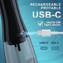 Load image into Gallery viewer, MOCEL Water Dental Flosser Oral Irrigator with 5 Modes, 350ml Cordless Water Teeth Cleaner Pick 6 Tips, IPX7 Waterproof Rechargeable Portable Powerful Battery for Travel & Home Braces & Bridges Care