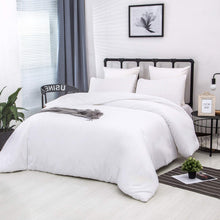 Load image into Gallery viewer, CLOTHKNOW White Queen Comforter Set 3Pcs White Bedding Comforter Sets White Bed Comforter Sets Solid White Queen Bedding Sets White Queen Size Comforter Sets