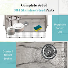 Load image into Gallery viewer, Beleeb Undermount Kitchen Sink 30" x 19", Scratch Resistant 3D Microbead Embossed Single Bowl Stainless Steel Sink with 10" Deep Basin,Easy Cleaning