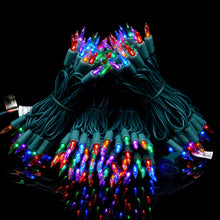 Load image into Gallery viewer, YULETIME 200 Count Multicolor LED Christmas Lights, 66 Feet Green Wire UL Certified Commercial Grade Holiday String Light Set (Multicolor)