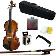 Load image into Gallery viewer, Paititi 1/2 Size Artist-100 Student Violin Starter Kit with Brazilwood Bow Lightweight Case, Shoulder Rest, Extra Strings and Rosin