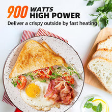 Load image into Gallery viewer, RAMJOY Black Toaster 2 Slice, Extra Wide Slot Toaster for Bagels, Bread, Waffles, 7 Shade Settings, 4 Main Functions, Removable Crumb Tray, 900 Watts Toasters, Black Stainless Steel