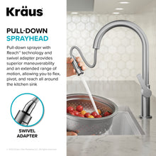 Load image into Gallery viewer, KRAUS Oletto Single Handle Pull Down Kitchen Faucet in Chrome, KPF-2820CH