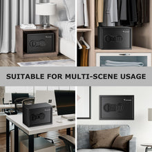 Load image into Gallery viewer, Bonsaii Safe, 0.6 Cubic Safe Box with Electronic Keypad, Removable Shelf, for Valuables Jewelry and Documents in Home, Hotel, or Business, 9.84"D x 13.78"W x 9.84"H