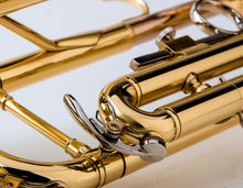 Load image into Gallery viewer, Glory Bb Trumpet - Trumpets for Beginner or Advanced Student with Case, pair of gloves-Gold