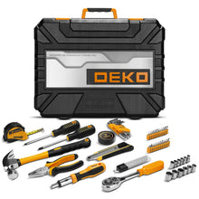 Load image into Gallery viewer, DEKOPRO 228 Piece Socket Wrench Auto Repair Tool Combination Package Mixed Tool Set Hand Tool Kit with Plastic Toolbox Storage Case
