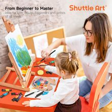 Load image into Gallery viewer, 66 Pack Acrylic Paint Set, Shuttle Art Acrylic Painting Set with 30 Colors Acrylic Paint, Wooden Easel, Painting Canvas, Paint Brushes, Palettes, Art Painting Supplies for Kids Adults Beginner Artists