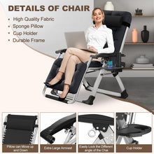 Load image into Gallery viewer, DoCred Comfy Folding Recliner Chair - Bedroom & Living Room, Patio Lounge Chair with Removable Cushion for Indoor Outdoor