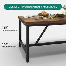 Load image into Gallery viewer, YITAHOME 70.8" Large Kitchen Dining Room Table for 6-8 People, Rustic Brown Farmhouse Industrial Wood Style Rectangle Apartment Dinning Room Dinette Tables for Eating Dinner