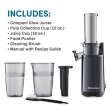 Load image into Gallery viewer, Elite Gourmet Masticating Juicer Machines, 12-inch Juicer, Masticating Cold Press Juicer Machines, Juicer for Vegetables and Fruits, Easy to Clean Juicer, Charcoal Grey